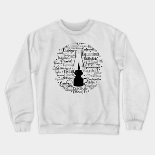 Gas Lamp Victorian Words in Dark Font Crewneck Sweatshirt